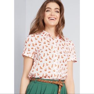 ModCloth Inspired Idealist Fox Shirt
